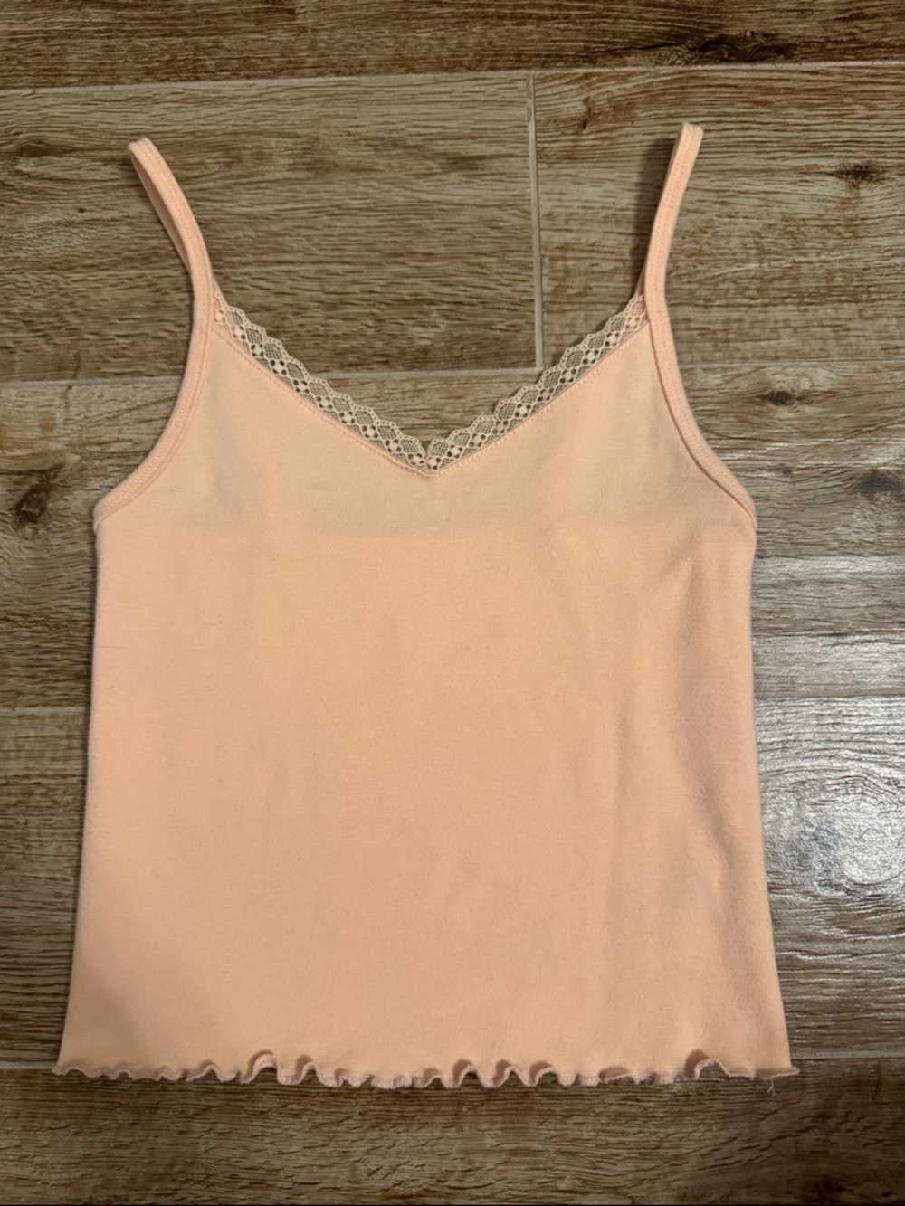 American Eagle Outfitters Peach Lace Trim Camisole